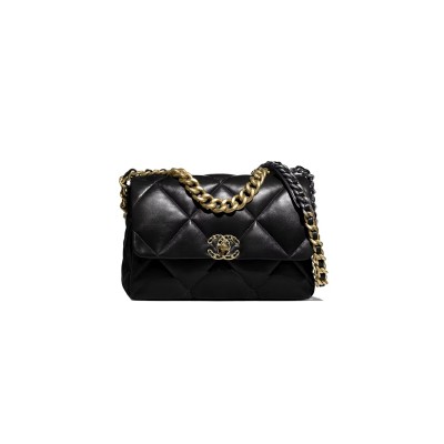 CHANEL 19 BAG LARGE BLACK AS1161 B02875 94305 (30*20*10cm)